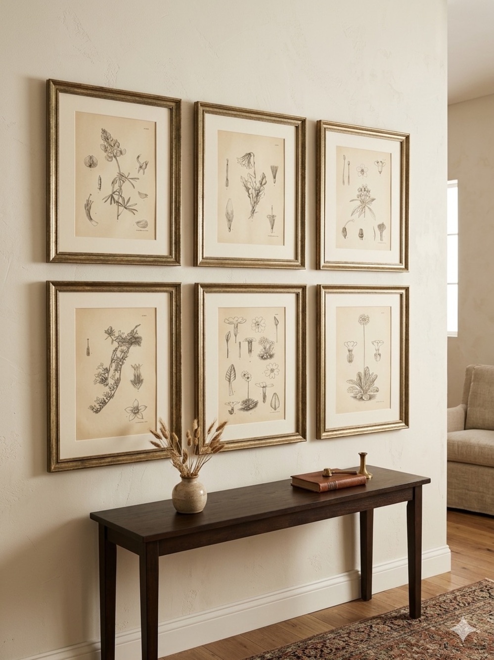 No frames! Set of 6 Botanical vintage prints ONLY (no frames!!!)